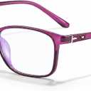 ANRRI Blue Light Blocking Glasses Anti Eyestrain UV Filter Computer Game Eyeglasses Lightweight Purple Frame