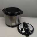 MegaChef 12 Quart Digital Pressure Cooker with 15 Preset Options and Glass Lid, Silver