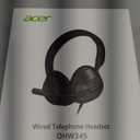 Acer Headset with Microphone for PC - ENC Noise Cancelling Headphones with Mic, Dual USB C Headset with Microphone & USB, 40mm Drivers Wired Headset with Mic for Work, Call Center Headset for Office