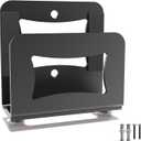 Adjustable Small Device Wall Mount Holder for Apple TV,ROKU,Router,Cable Box,Fire TV,Modem and Other Media Players, Universal Metal Bracket with Adhesive Tape & Screws Fits for 0.9"-1.8" Thick Devices