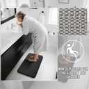 Yimobra Memory Foam Bath Mat, Super Soft Absorbent Bathroom Rug Non Slip, Quick Dry, Machine Washable Floor Carpet for Tub Shower, Home Decor Accessories, 24x17, Black
