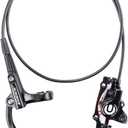 Cyclon MTB Hydraulic Disc Brakes Set, Black/Red Aluminum Alloy Hydraulic Brakes for Mountain Bike Left Front 1000mm Right Rear 1700mm Hydraulic Bicycle Brakes with is/PM Adapter Fit 160mm Rotor