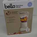 Bella 10 Speed Countertop Blender, Juicer & Smoothie Maker, Fits-anywhere Kitchenware, Slim Flip & Store Design, Dishwasher Safe 48oz Capacity Pitcher & Lid, Stainless Steel Blade, 450 Watt, Oatmilk (6 Cup)