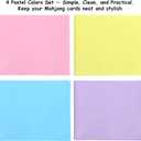 2 x 4 Pack Mahjong Card Sleeves for Large Size Score Cards, Pastel PVC Covers with Matte Interior, Protective Mahjong Holder Gifts for Players
