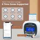 Time Clock for Employees Small Business, 6 U.S. Time Zones, Automatic Daylight Saving & Auto Time Update, Punch Card Time Recorder with 6 Punches Per Day-50 Time Cards and 2 Ribbons