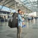 360Thick Padded Car Seat Travel Bag for Airplane,Waterproof Car Seat Bags for Air Travel,Heavy Duty Carseat Backpack for Nuna Graco Diono Clek Cosco & Base 18.5"X18.5"X29"
