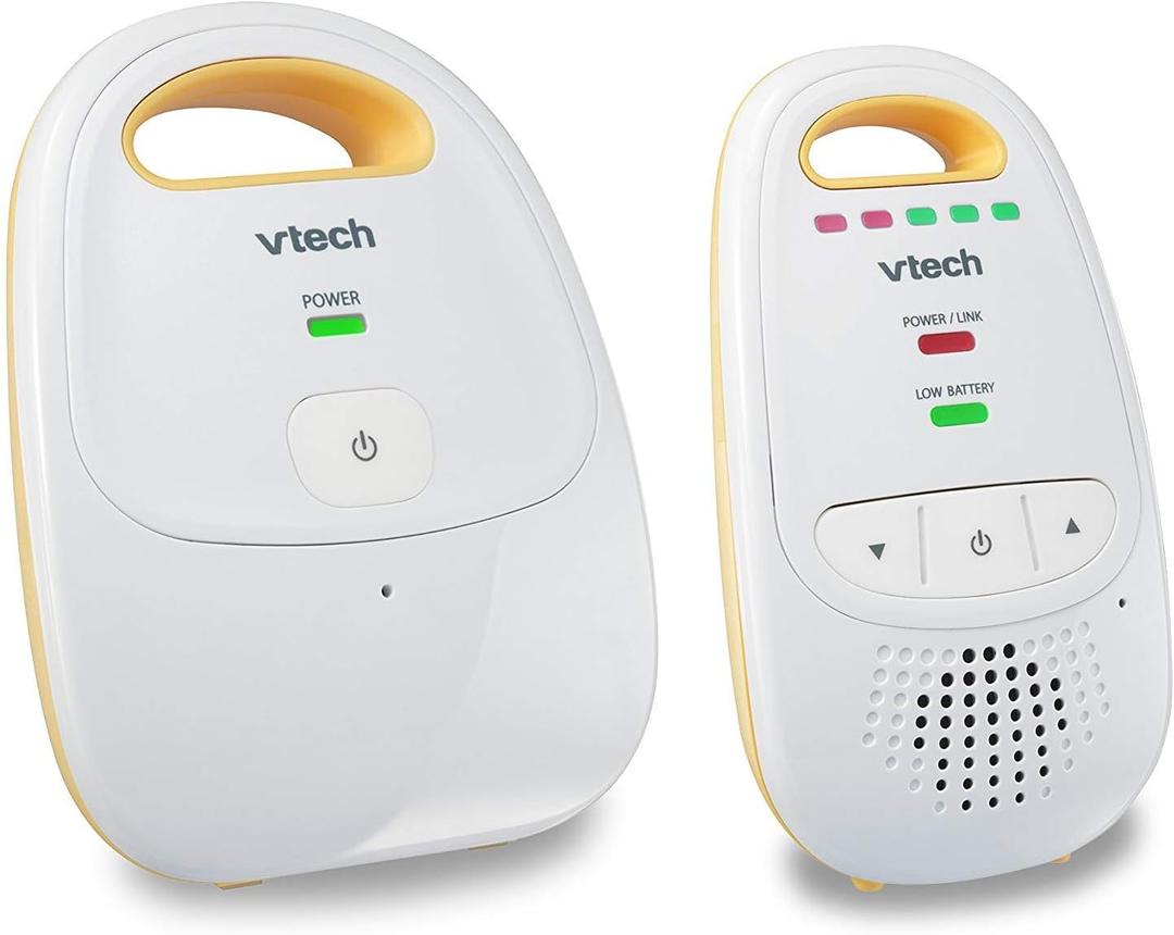 VTech Upgraded Audio Baby Monitor with Rechargeable Battery, Long Range, and Crystal-Clear Sound (Monitor with One Parent Unit)