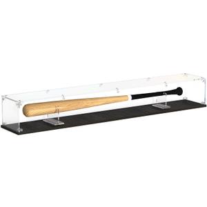Acrylic Baseball Bat Display Case, 39" Clear UV-Protected Dust-Proof Showcase, 3mm Thick, 360° Visibility for Home, Office, Sports Collectors & Gift Display (39*5*5in)