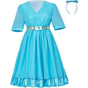 MyheroCos Women's Tracy Turnbald Cosplay Costume Blue Dress Hairspray Costume Halloween Musical Stage Performance Dress, 2XL