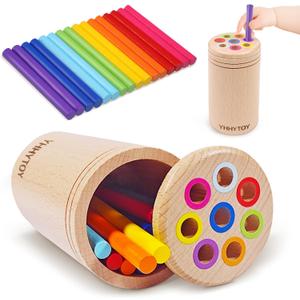 YHHYTOY Montessori Toys for 1+ Year Old, Toddler 18 Month Old Toy Color Sorting Preschool Learning Activities, Fine Motor Skills Sensory Toys for Toddlers 1-3, 1 2 3 Year Old Girl Boy Baby Gifts