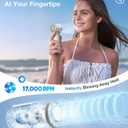 TORRAS COOLiFY iva Handheld Fan with Ice Cooler, [Chill to 60.8F in 1s] 0-100 Speed, Super Mini Powerful Portable Fan, 5000mAh Rechargeable Hand Fan, Travel Essentials, Gifts for Dad Husband, Ivory
