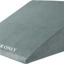 HOMBYS Ultra Soft Velvet Bed Wedge Pillow Cover-Super Soft Fleece Pillowcase with Zipper Design, Removable & Machine Washable Pillowcase, (Grey, 25"x25"x8")