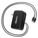 4 in 1 Retractable Wall Charger Fast Charging iPhone 17 Plug,45W Multiport Retractable Phone Charger Foldable Block Dual Port(USB C+USB A) with Dual USB C Cable for iPhone 17/16/15,iPad Pro/Air/Mini