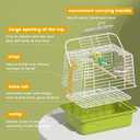 Small Bird cage,Travel Cage for Birds and Small Animals, Parakeet cage,Bird Carrier Travel cage,Bird Travel Cage,Green (L)