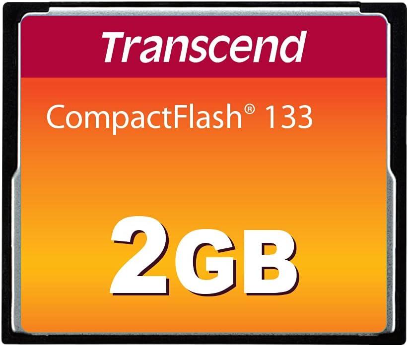 Transcend 2GB CF133, CompactFlash Memory Card, SLR Camera Card, MLC - TS2GCF133