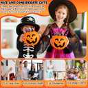 Yexiya 24 Sets Halloween Ballpoint Pens Bulk Halloween Appreciation Gifts for Coworker Pumpkin Candy Eyeball Ballpoint Pens with Bookmarks for Party Favors School Rewards Gift Exchange Office