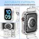30 Packs Crystal Clear Bands Compatible with Iwatch Crystal Clear Jelly Strap, Compatible with 42/44/45 mm, Series 9 8 7 6 5 4 3 2 1, Se 3/2/1, 10 Colors in Total, Soft Tpu Sport Cover