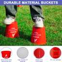 Aivalas Yard Pong Outdoor Games, Giant Yard Games Set with 12 Buckets and Balls for Adults and Family, Toss Game Throwing Games for Beach, Camping, Lawn and Backyard
