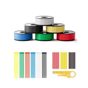 18 Gauge Wire 98ft,Stranded Silicone Electrical Wire Spool 18 AWG,16.4ft/5m 6 Colors,Flexible Tinned Copper Hook up Wire Kit for LED,RC Models,DIY Projects,Electrical Wiring,Automotive,200C