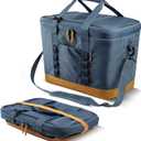 CleverMade Pacifica Collapsible Cooler Bag Large Portable Cooler Bag for Travel, Foldable Insulated Cooler for Beach, Picnic & Tailgating, Holds Up to 50 Cans, Leakproof Soft Carry Cooler - Ocean