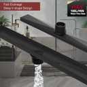 28 Inch Linear Shower Drain, Matte Black Shower Drain,Removable Grate, 304 Stainless Steel, Easy to Install and Clean for Bathrooms (Drain Base Not Included), LSD-30A-28B