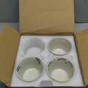 LINVIA Ceramic Coffee Mug, 12 oz Novelty Unique Teacup with Handle, Stoneware Cup for Tea Mocha Latte Cappuccino Espresso (Set of 3,Butterfly Grass Ivy and Leaf)