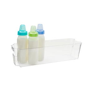 Okuna Outpost Clear Plastic Freezer Organizers, Breastmilk Storage Containers (14.5 x 4 x 3.75 In, 2 Pack) - Fridge Organizer