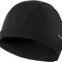 Zylioo Oversize XXL Cloth Swim Cap,Large Fabric Swimmer Caps for Big Heads,Breathable High Elasticity Swimming Cap (Black)