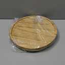 Wood Lazy Susan Organizer Kitchen Turntable for Cabinet Farmhouse Bathroom Decor Round Decorative Tray for Vanity, Counter, Sink, Coffee Table, 10 Inch, Brown