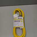 YOJOE Indoor Outdoor Extension Cord with Lighted End, 3 Prong 15A Weatherproof Power Cord, 12 Gauge Heavy Duty 6 ft Yellow Extension Cord for Garage, Garden and Home, 12/3 SJTW UL Certified