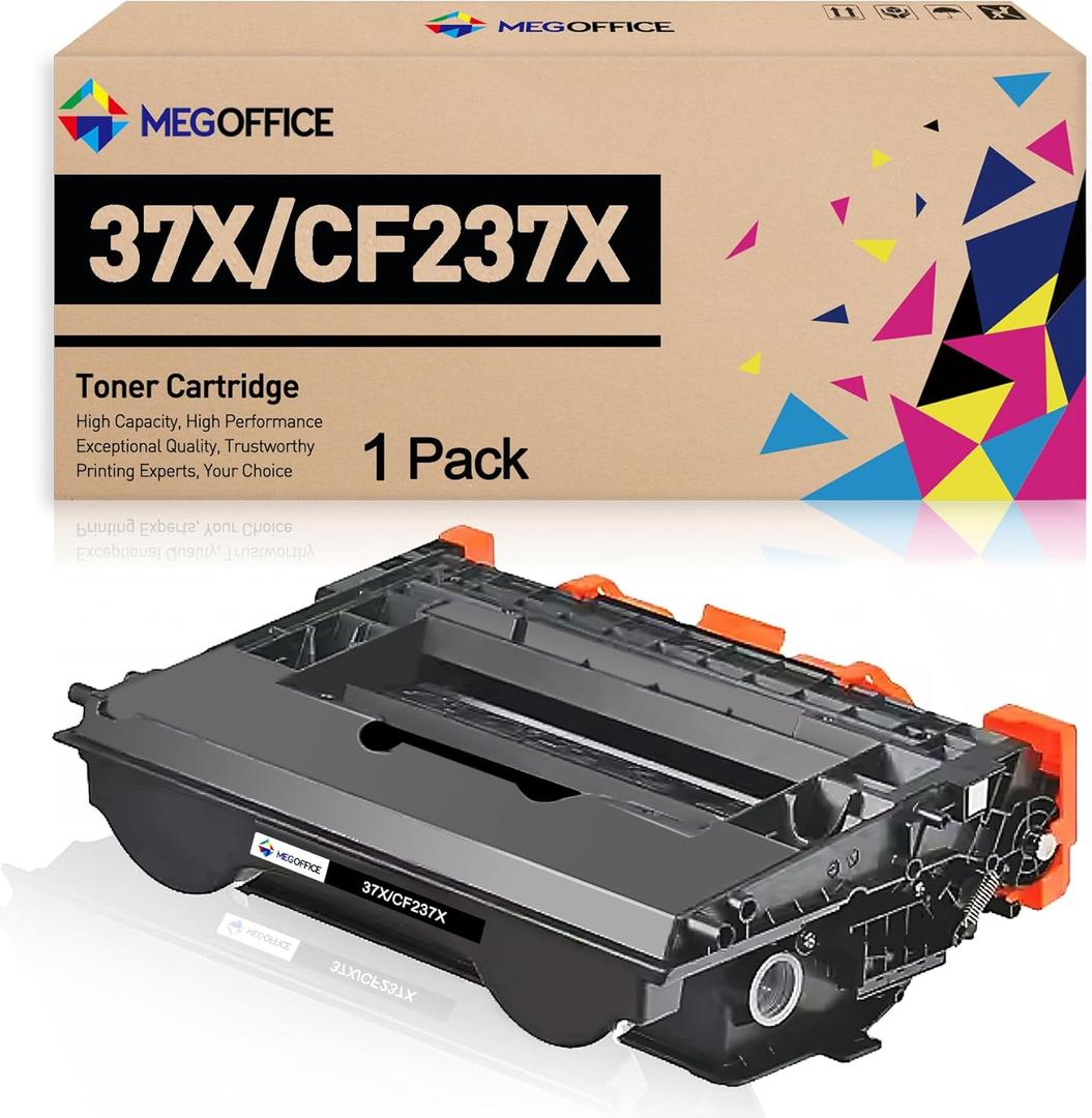 Compatible Toner Cartridge Replacement for HP 37X Black High Yield for CF237A 37A CF237X Enterprise M607n M607dn M608n M608dn M608x M607 M608 M609 MFP M631 M632 M633 Series (Black, 1-Pack)