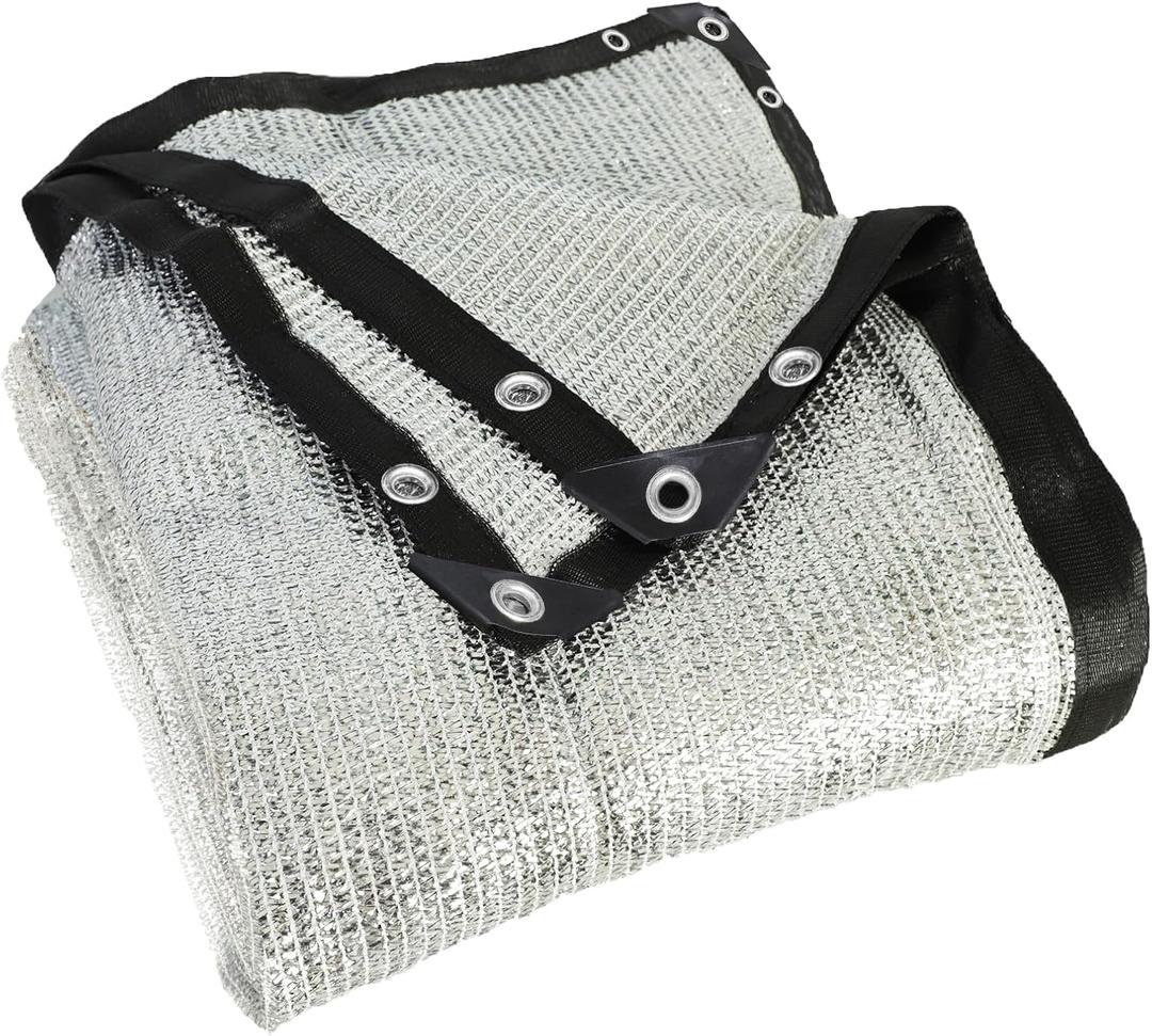 85% Aluminet Shade Cloth with Grommets 13 x 16FT Reflective Sun Shade Tarp