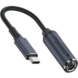 DC6037 to USB C PD 100W Cable DC 6.0mm x 3.7mm Female Input to Type C Male Power Charging Cable with PD Chip, for Asus Adapter to Charge Phones,Tablets, Laptops, TWS Earphone and Other Type-c Devices