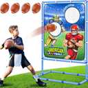 Football Toss Game with 4 Inflatable Balls, Indoor/Outdoor Football Throwing Target Toy for Kids Ages 4-7 8-12- Perfect Christmas Birthday Gifts for Old Boys Girls