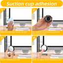 Lusofie 2 Pcs Cubicle Mirror with Supcup, Adjustable Cubicle Mirror to See Behind You, 2.24 Inch Office Desk Mirrors for PC Monitors, Cubicles Walls, Personal Security and Privacy(Black)