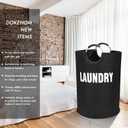 DOKEHOM 160L XX-Large Laundry Basket (7 Colors), Collapsible Laundry Bag, Foldable Laundry Hamper, Folding Washing Bin (Black, XXL)