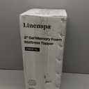 Linenspa Memory Foam Mattress Topper, Twin XL Size - 2 Inch Gel Infused Memory Foam - Plush Feel - Cooling and Pressure Relieving - CertiPUR Certified - Dorm Room Essentials
