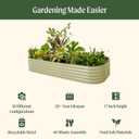 Vego garden Raised Garden Bed Kit, 17" Tall 10 in 1 Jumbo Modular Metal Planter Box for Vegetables, Flowers, Herbs, Pearl White