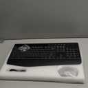 Wireless Keyboard and Mouse Combo - 9 Backlit Effects, RGB, Ergonomic Wrist Rest, Phone Holder, 2.4G Full Size, Rechargeable, Sleep Mode, Quiet Keyboard Set for Computer, PC, Laptop, Mac, Windows (Classic Black)