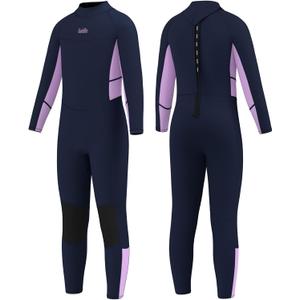 Goldfin Kids Wetsuit, Boys Girls Wet Suits Youth Toddler 3mm Neoprene Back Zip Keep Warm for Cold Water Swimming Diving Snorkeling Surfing Paddleboarding
