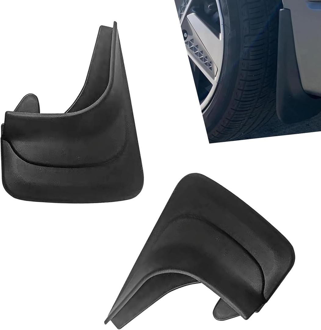 2 PCS Mud Flaps, 8.27" x 12.6" Tire Protector Splash Mudflaps, All-Weather Protector Mud Guard, Tire Rear Trim, Universal Exterior Accessories for Most Cars(Black)