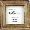 Lahumzco Natural Wood Distressed Photo Frame 4x4 Inch  Rustic Farmhouse Style Picture Frame with Real Glass  Tabletop & Wall Display  Vintage Wooden Frame for Home Decor, Gifts & Gallery Walls