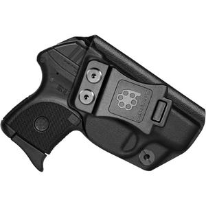Amberide IWB Kydex Holster for Ruger LCP II LCP2 LCP MAX LCP .380 Security-9 Max-9 LC9 LC9s LC380 EC9s Select Exact Model Concealed Carry Quick Draw Full Trigger Guard Coverage (Black)