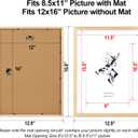 Yaetm 12x16 Picture Frame with Mat for 8.5x11 Set of 2, Natural Solid Oak Wood Frame 12x16 for Photos, Posters & Art Prints, for Horizontal and Vertical Wall Mount (2 pack, Oak)