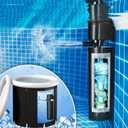 TARARIUM 400GPH Cold Plunge Filter for 100-800 Gal U-V Sanitation, Cold Pod Ice Bath Tub Filte, Small Pool Filter with Green Cleaning Machine Pool for Cold Pod Ice Bath Tub Hot Tub Water Clean (Black)