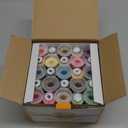 New brothread 50 Colors Variegated Polyester Embroidery Machine Thread Kit 500M (550Y) Compatible with Brother Janome Babylock Singer Pfaff Bernina Husqvaran Embroidery and Sewing Machines