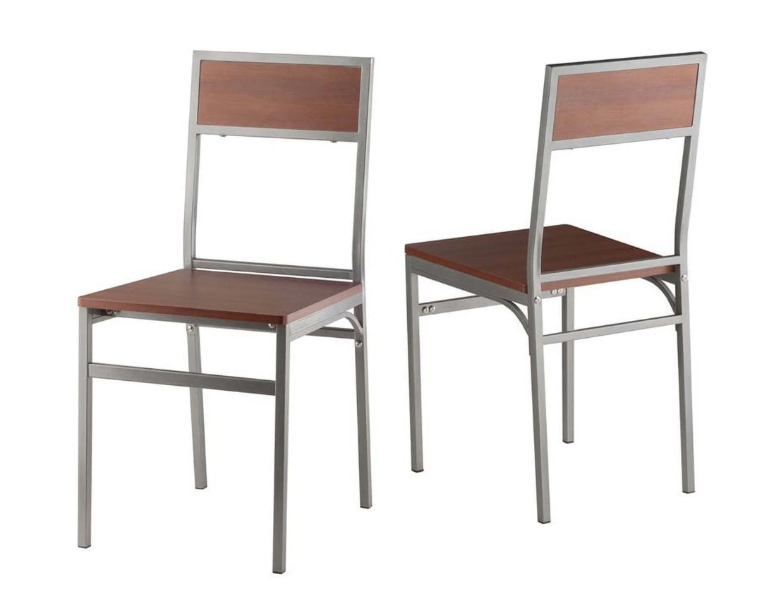 Winsome Milton 1 Piece Dining Chair in Teak and Black