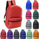 24-Pack 19" Classic Backpacks for Kids - Bookbags in Bulk for Elementary, Middle, and High School Students, 6 Assorted Colors