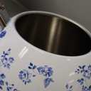 Laura Ashley China Rose Stovetop Kettle with Whistle - 2.5L Fast Boil Stainless Steel Kettle Stove Top - Silicon Coated Cool Handle Camping Kettle for Gas, Induction Hob - Compatible with Aga Stove