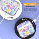 Cute Case Cover Compatible with AirPod 4th Generation 2024, Shockproof for Women & Girls with Cute Golden Round Buckle – Protective, Anti-Drop Design(Colorful Leopard)